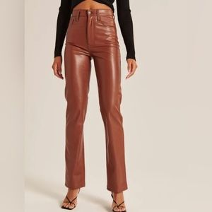 Abercrombie Women’s Vegan Leather 90s Straight Pant